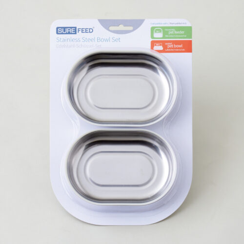 「シュアーフィーダー/シュアーフィーダーマイクロチップ専用 ステンレスボウル2個セット」が発売されました。